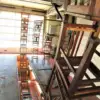 A beautiful image featuring Wood, Floor, Stairs, Metal, Wood stain Image of Wood