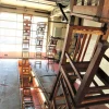 A beautiful image featuring Wood, Floor, Stairs, Metal, Wood stain Image of Wood