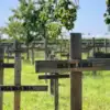 A beautiful image featuring Cross, Grave, Cemetery, Symbol, Headstone Image of Cross